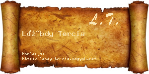 Lábdy Tercia névjegykártya